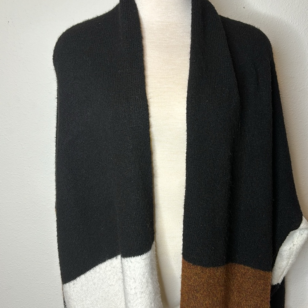 Entro Size Small Color-Block Oversized Open Cardi… - image 2